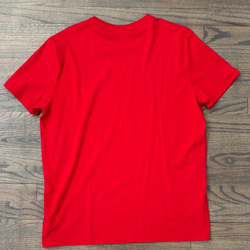 Lacoste Men's Bright Red Short-Sleeve Crew Tee - Picture 8 of 9